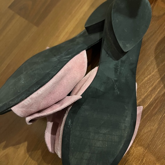 Zara pink Suede Bow Slide - Picture 2 of 4